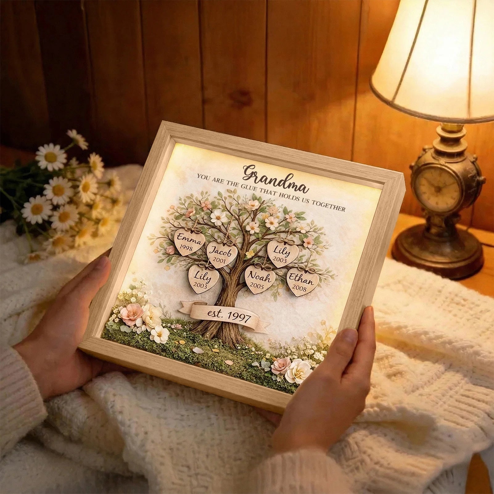 personalized-mom-family-tree-with-kids-names-birth-years-led-light-shadow-box-wooden-ornament
