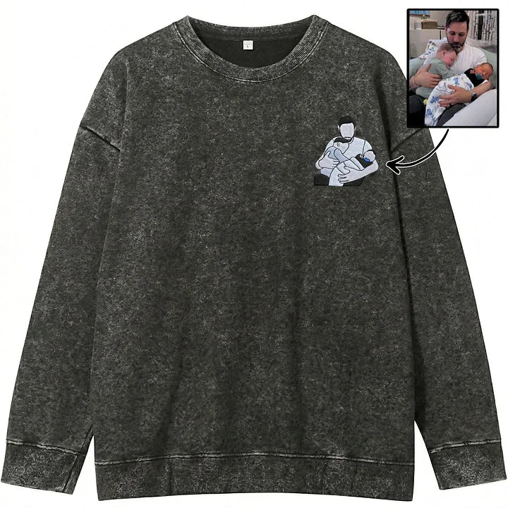 custom-personalized-dad-portrait-embroidered-washed-sweatshirt-hoodie-t-shirt
