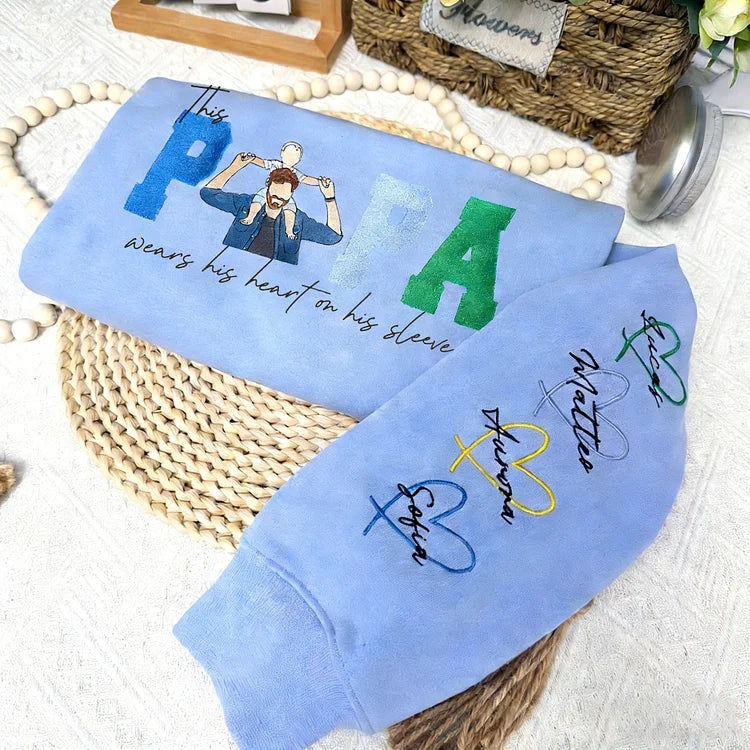custom-embroidered-dad-portrait-sweatshirt-with-heart-on-sleeve-fathers-day-gift-for-dad