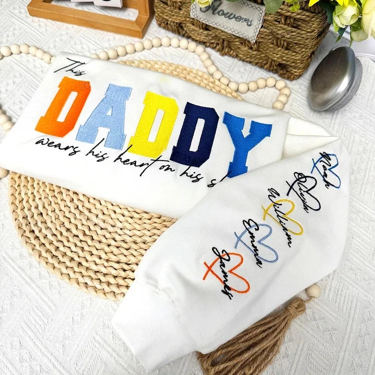 personalized-heart-on-sleeve-embroidered-sweatshirt-for-dad-fathers-day-gift