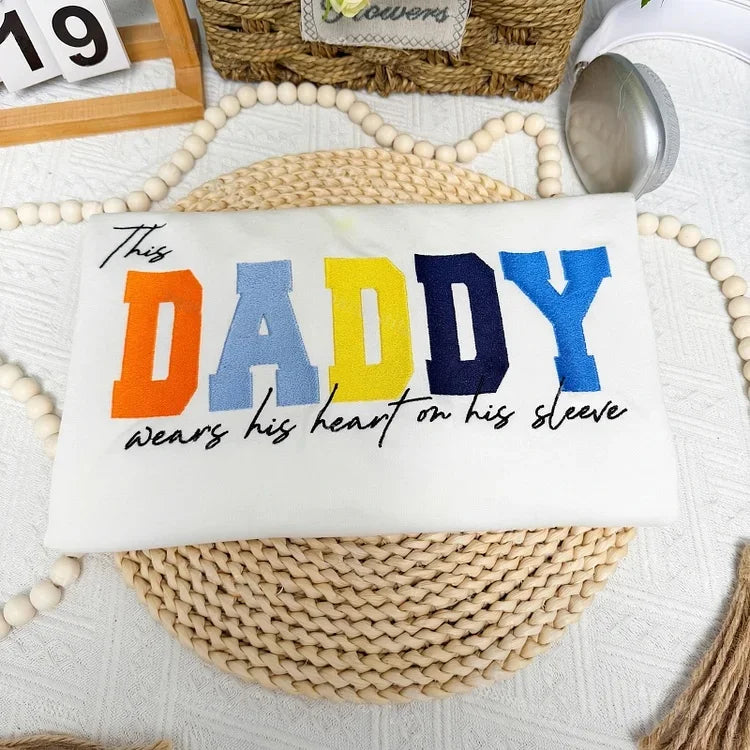 personalized-heart-on-sleeve-embroidered-sweatshirt-for-dad-fathers-day-gift