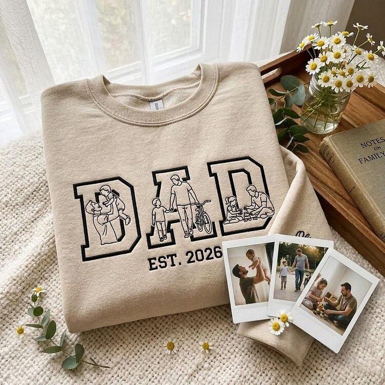 custom-family-photo-sketch-dad-portrait-sweatshirt-fathers-day-gift