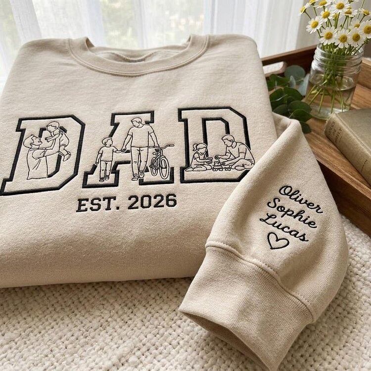 custom-family-photo-sketch-dad-portrait-sweatshirt-fathers-day-gift