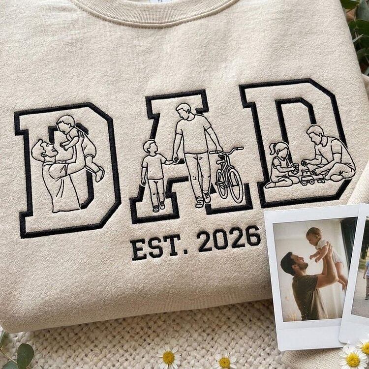 custom-family-photo-sketch-dad-portrait-sweatshirt-fathers-day-gift