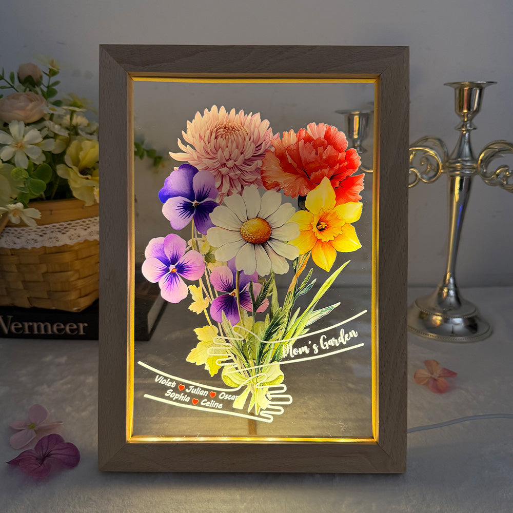 custom-hug-birth-month-flower-bouquet-with-names-led-night-light-frame-mothers-day-gift