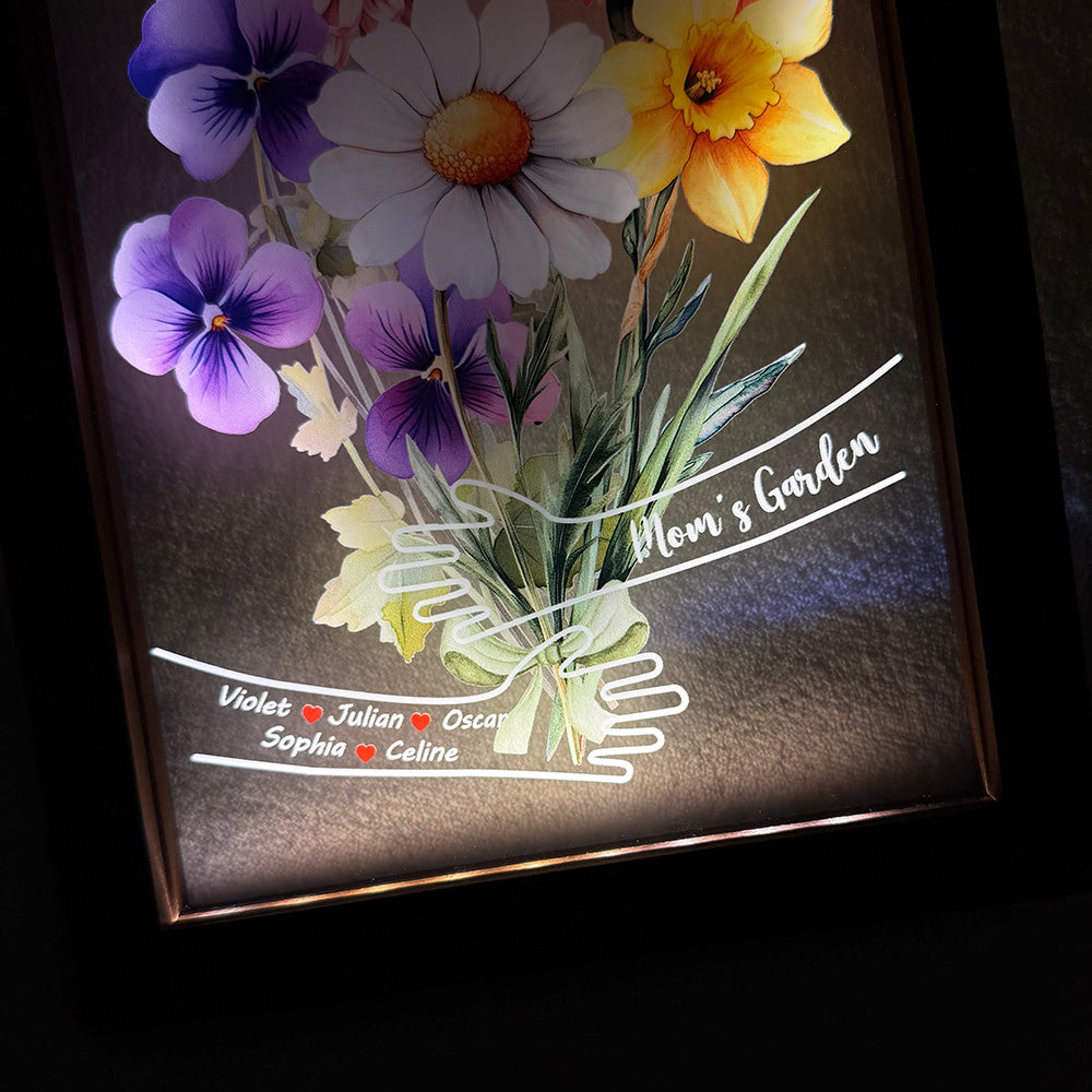 custom-hug-birth-month-flower-bouquet-with-names-led-night-light-frame-mothers-day-gift