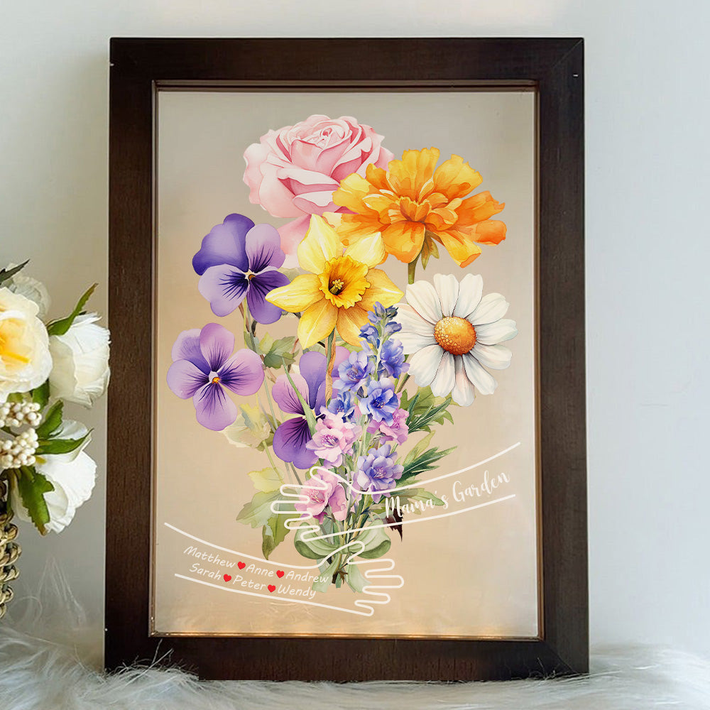 custom-hug-birth-month-flower-bouquet-with-names-led-night-light-frame-mothers-day-gift