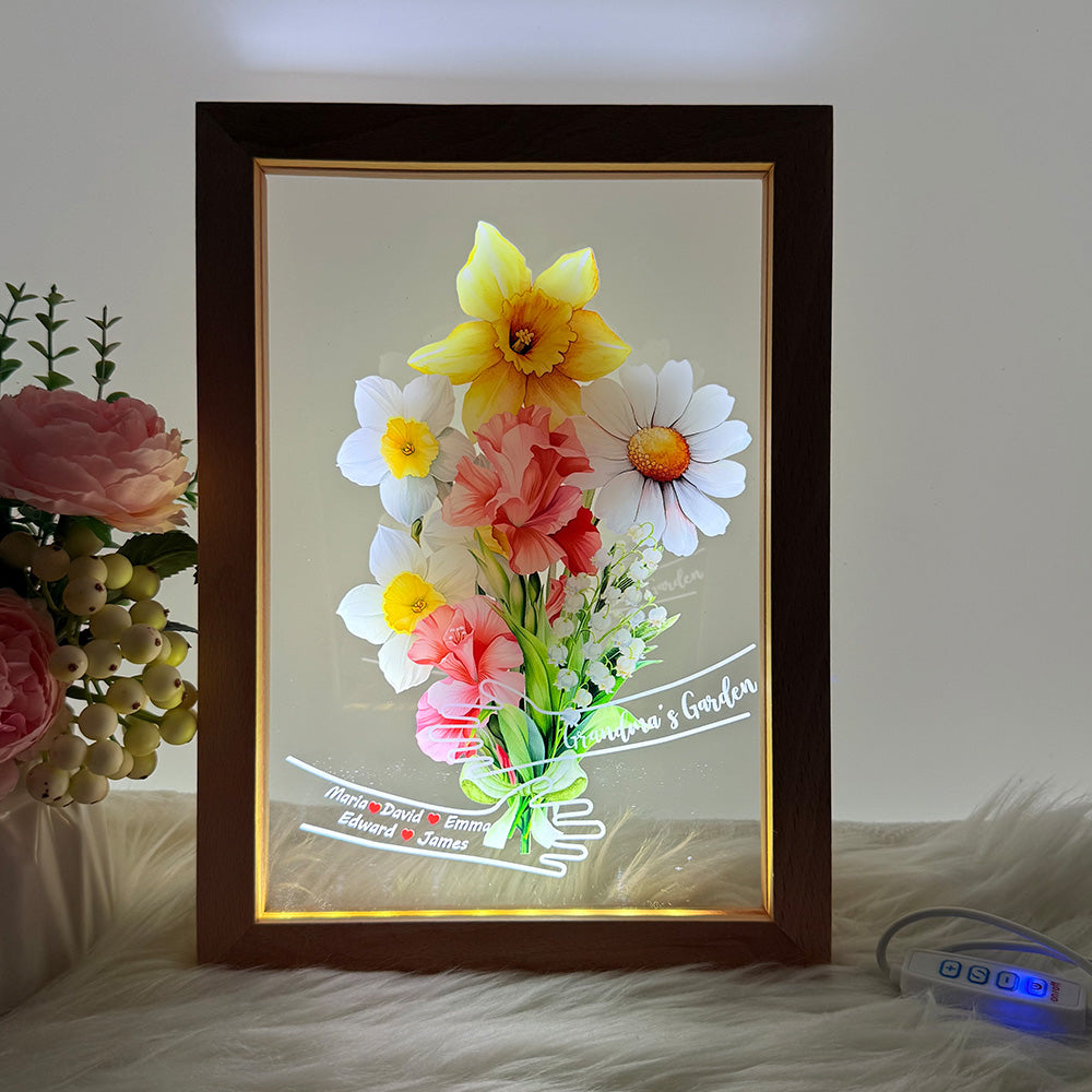 custom-hug-birth-month-flower-bouquet-with-names-led-night-light-frame-mothers-day-gift