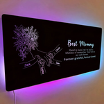 Custom Mom Holding Hands Mirror Light | Personalized Mother's Day Gift