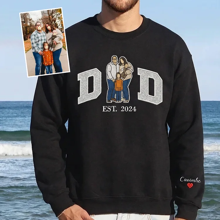 custom-embroidered-glitter-dad-family-photo-sweatshirt-fathers-day-gift