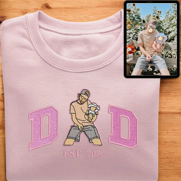 custom-embroidered-glitter-dad-family-photo-sweatshirt-fathers-day-gift