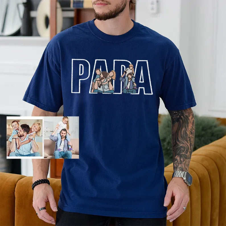 personalized-dad-papa-daddy-embroidered-sweatshirt-with-custom-kids-portrait-fathers-day-gift