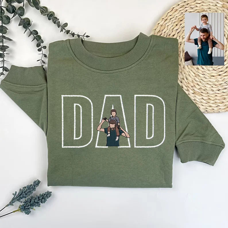 personalized-dad-papa-daddy-embroidered-sweatshirt-with-custom-kids-portrait-fathers-day-gift