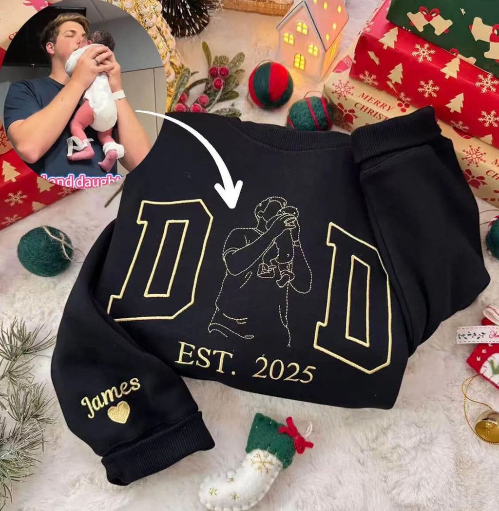 custom-dad-family-photo-outline-embroidered-sweatshirt-personalized-fathers-day-gift
