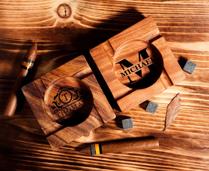 personalized-cigar-ashtray-cigar-holder-unique-ashtray-walnut-wood-ashtray-cigar-accessory-husband-fathers-gift