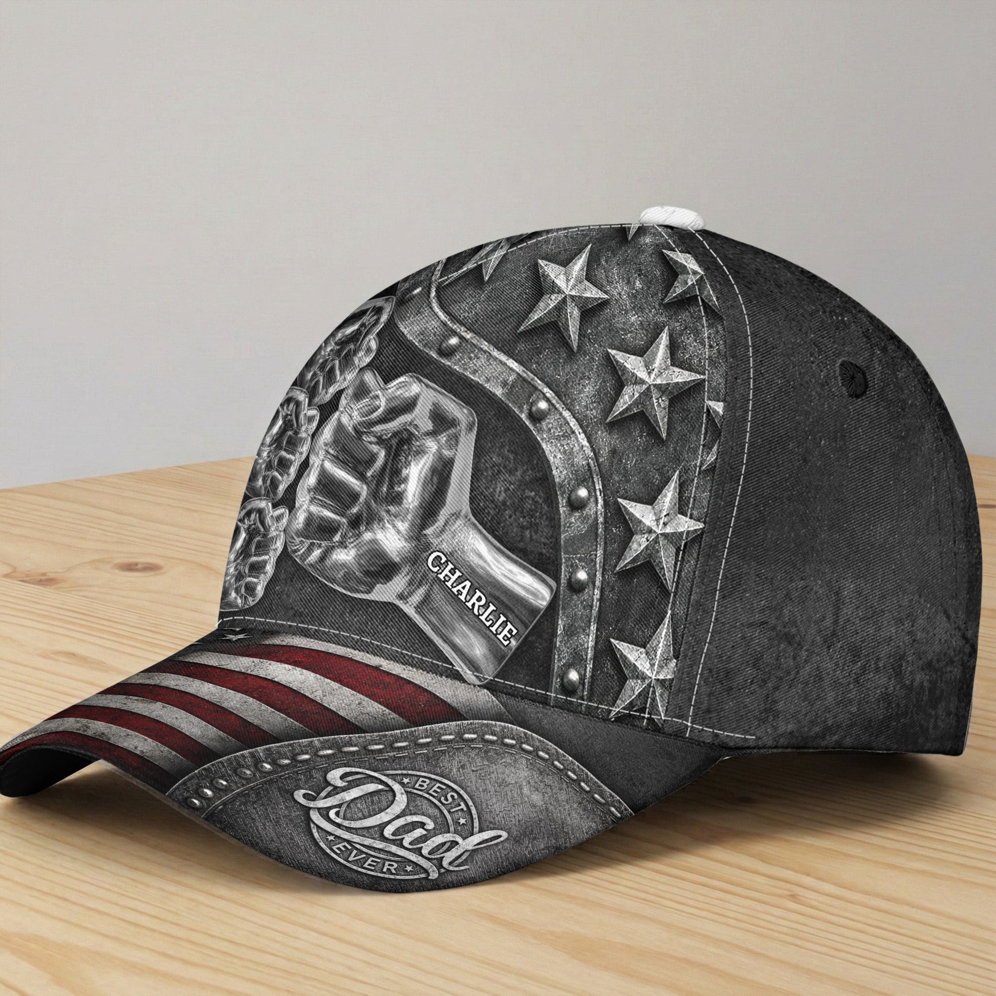 personalized-best-dad-ever-metal-style-print-cap-custom-fathers-day-gift-with-kids-names
