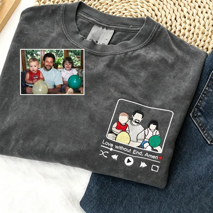 custom-washed-dad-t-shirt-with-kid-portrait-embroidery-personalized-fathers-day-gift