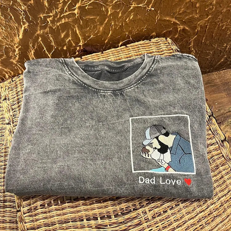 custom-washed-dad-t-shirt-with-kid-portrait-embroidery-personalized-fathers-day-gift