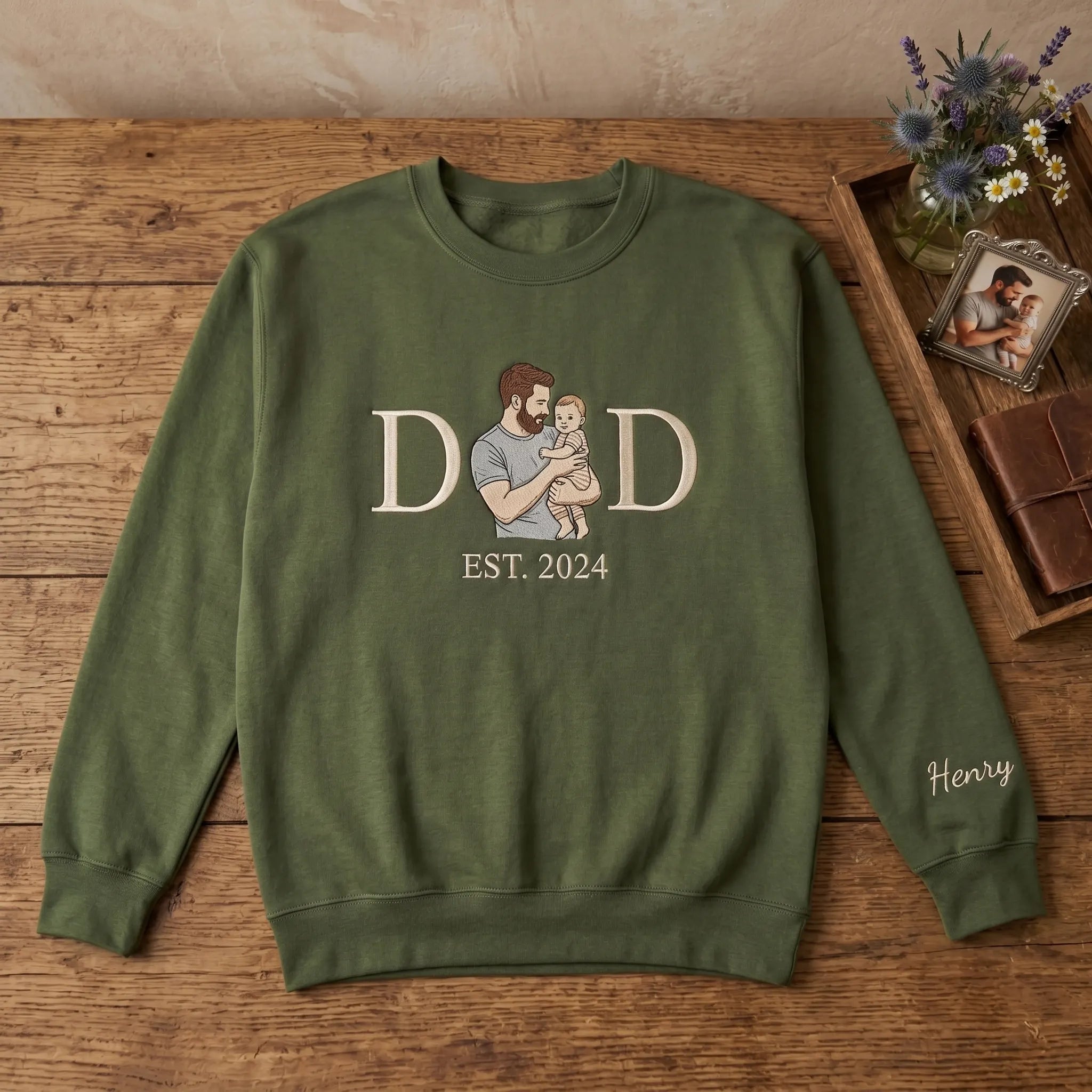 custom-dad-portrait-embroidered-sweatshirt-personalized-fathers-day-gift-with-est-year-sleeve-name