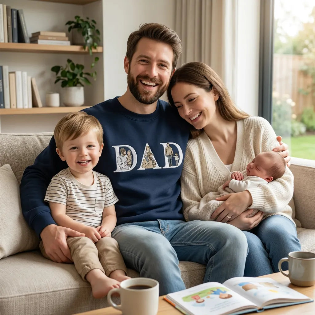personalized-dad-embroidered-sweatshirt-with-portraits-custom-name-gift-for-father