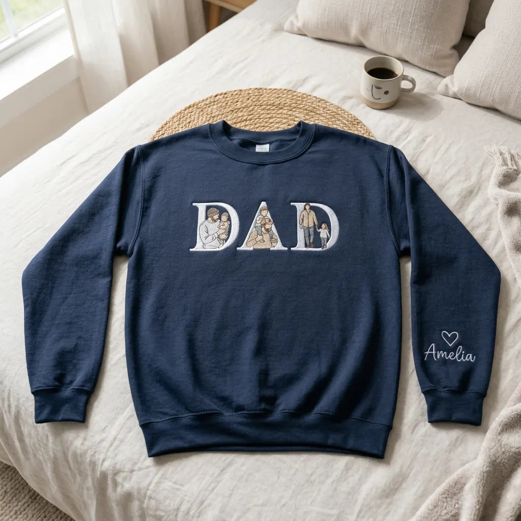 personalized-dad-embroidered-sweatshirt-with-portraits-custom-name-gift-for-father