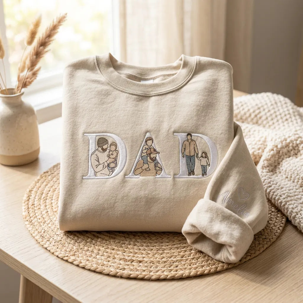 personalized-dad-embroidered-sweatshirt-with-portraits-custom-name-gift-for-father