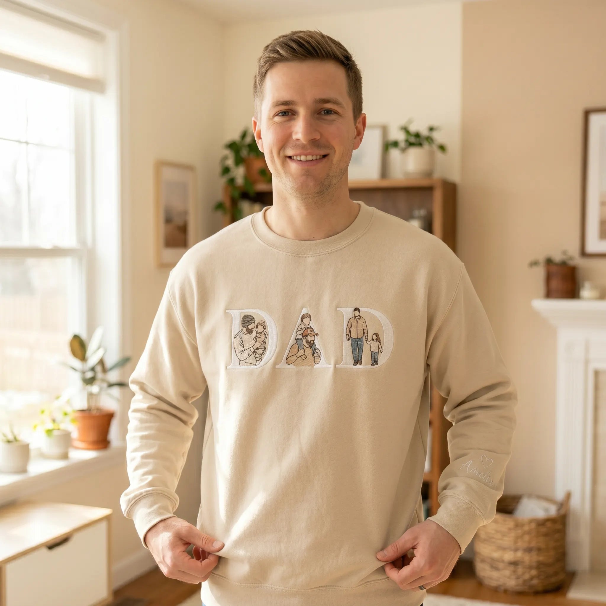 personalized-dad-embroidered-sweatshirt-with-portraits-custom-name-gift-for-father