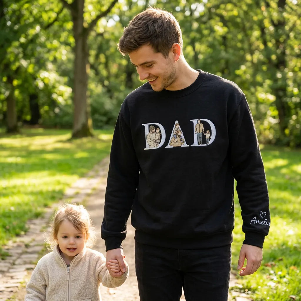 personalized-dad-embroidered-sweatshirt-with-portraits-custom-name-gift-for-father