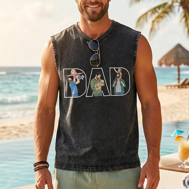 custom-photo-portrait-embroidered-vintage-washed-tank-top-personalized-fathers-day-gift