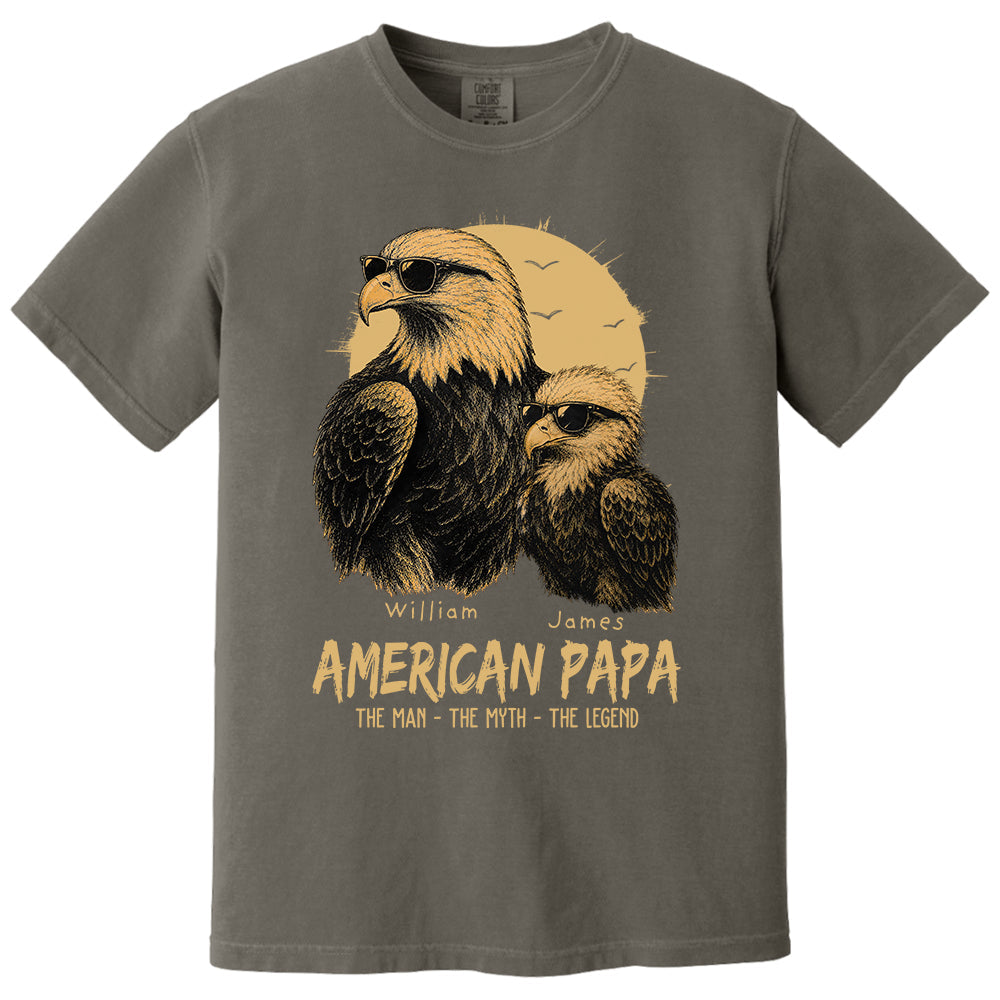 eagle-american-dad-the-man-the-myth-the-legend-personalized-funny-papa-t-shirt-fathers-day-cool-dad-eagle-tee-gifts-for-dad-husband