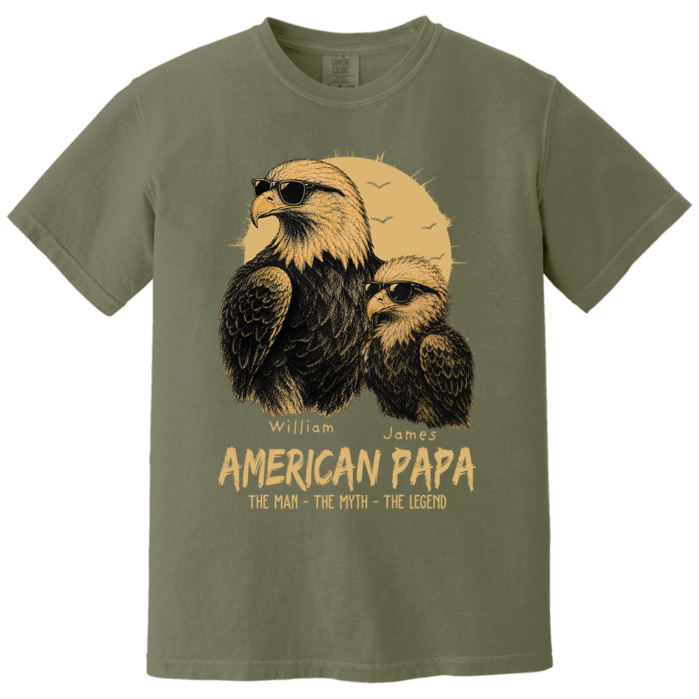 eagle-american-dad-the-man-the-myth-the-legend-personalized-funny-papa-t-shirt-fathers-day-cool-dad-eagle-tee-gifts-for-dad-husband