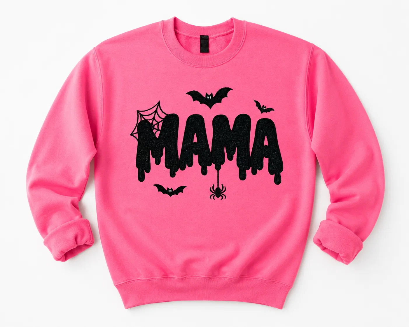 custom-spooky-mama-sweatshirt-glitter-drip-mama-embroidered-crewneck-halloween-mom-gift