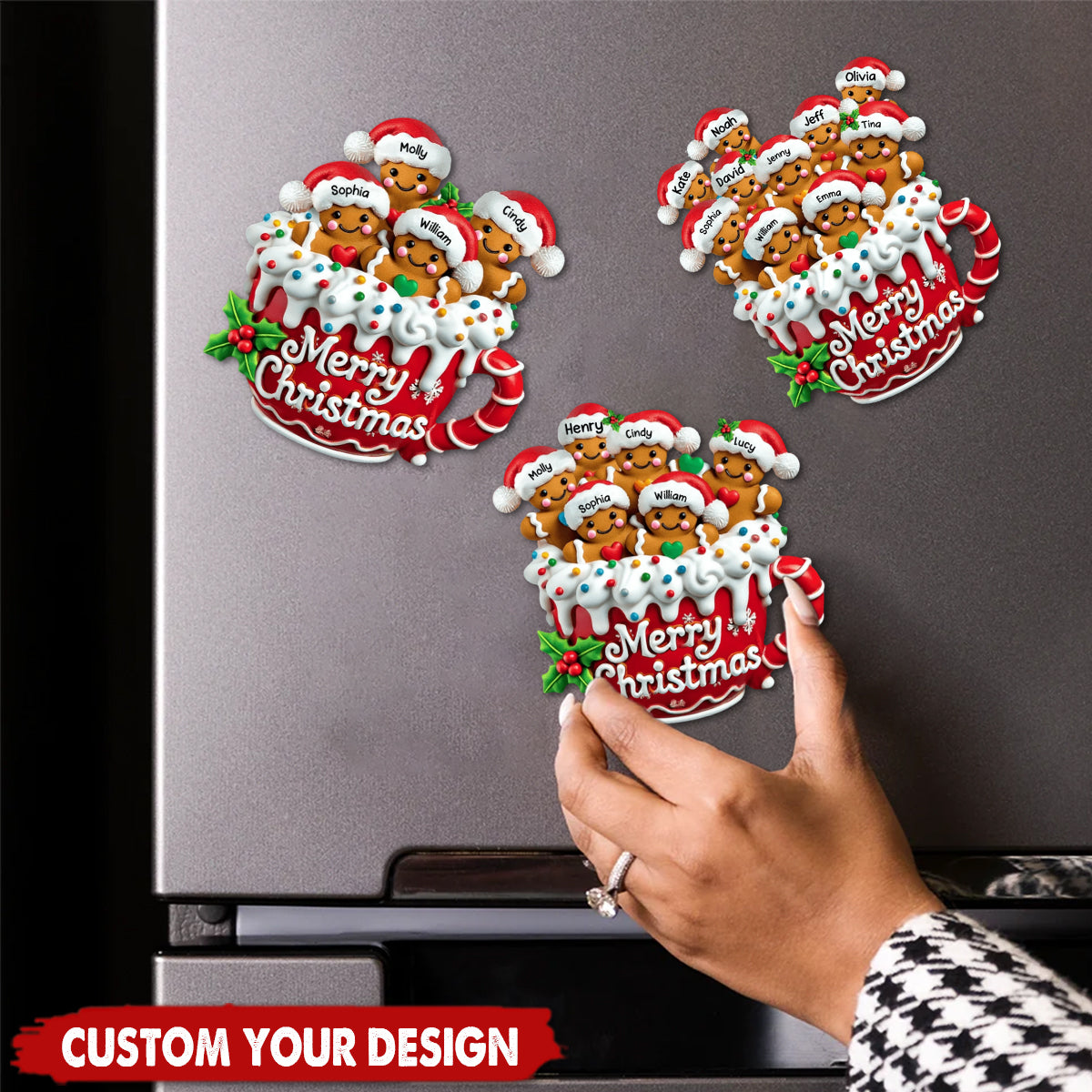 personalized-gingerbread-family-christmas-decal-custom-name-merry-christmas-mug-ornament-holiday-fridge-magnet-wall-sticker