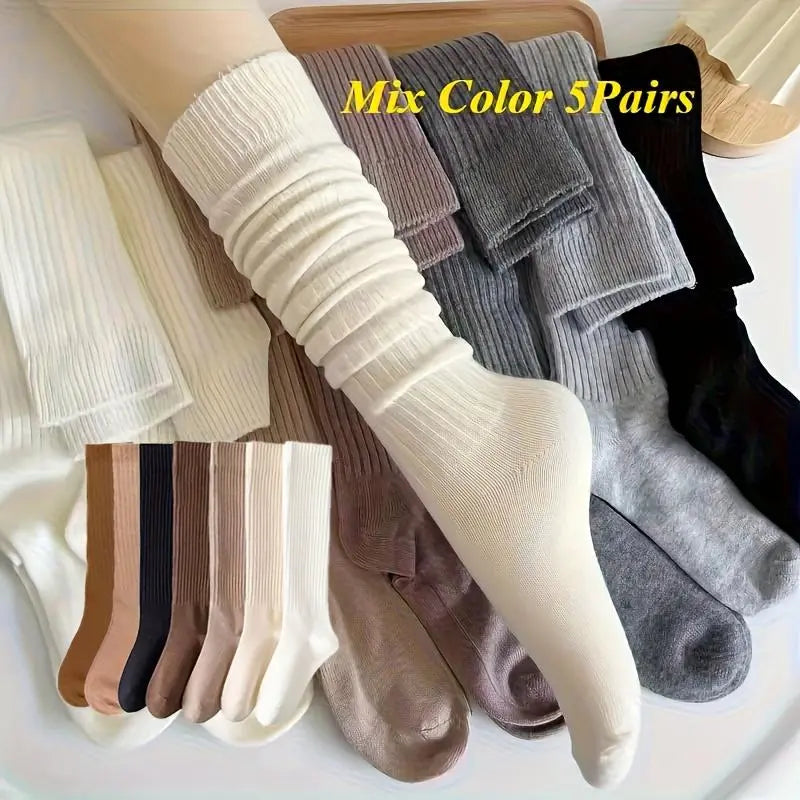 womens-5-pack-cozy-striped-crew-socks-thick-warm-winter-socks