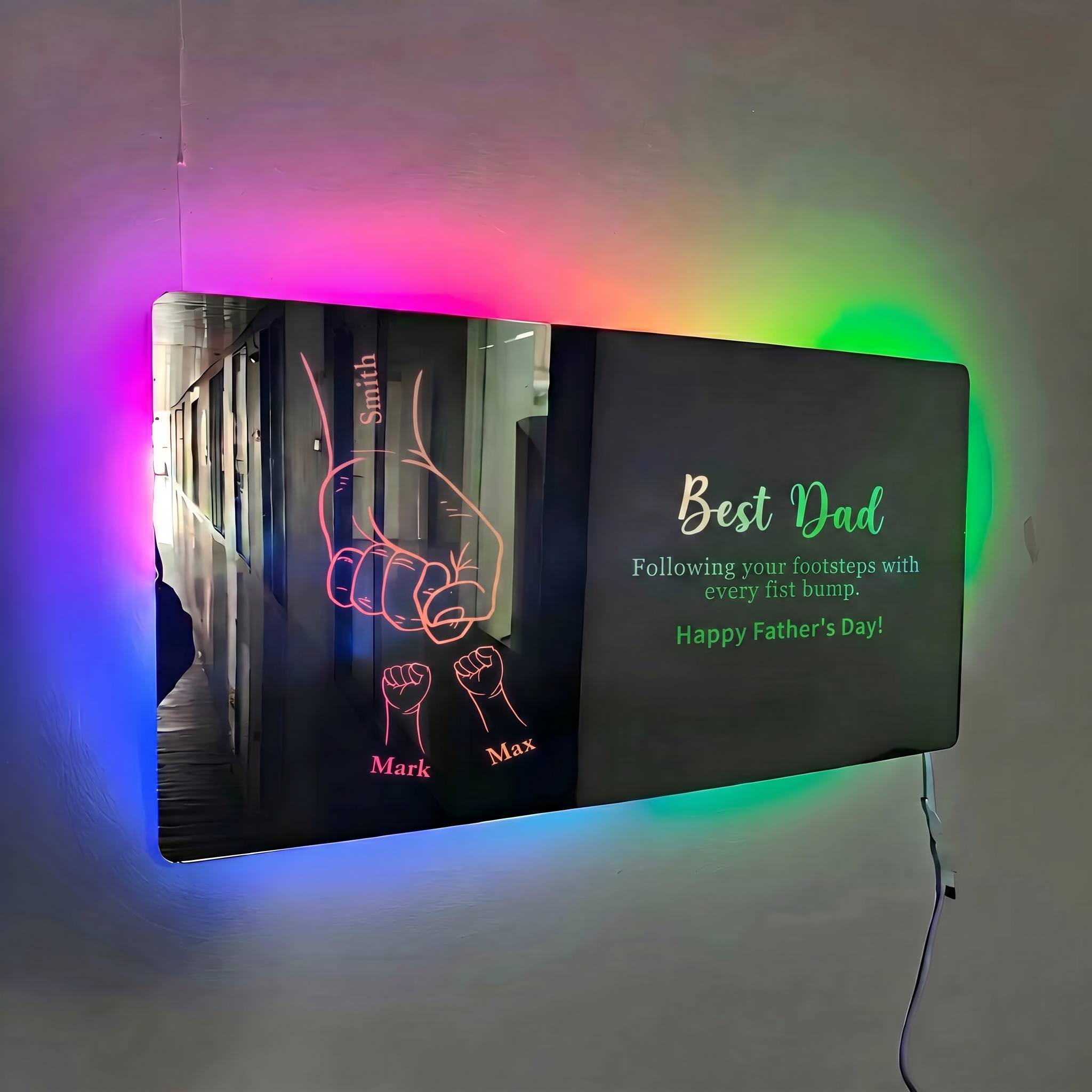 custom-dad-kids-fist-bump-mirror-light-best-father-s-day-gift