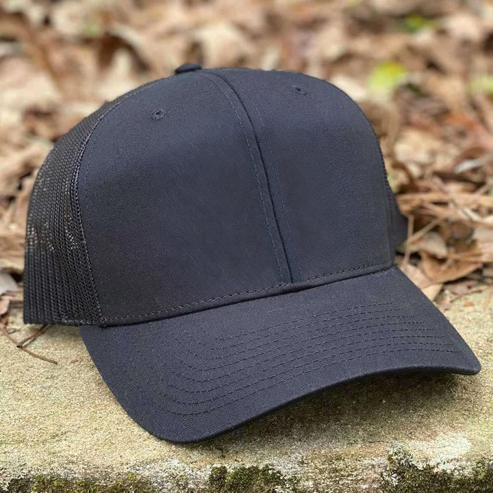 personalized-best-dad-ever-leather-patch-trucker-hat-custom-fathers-day-gift