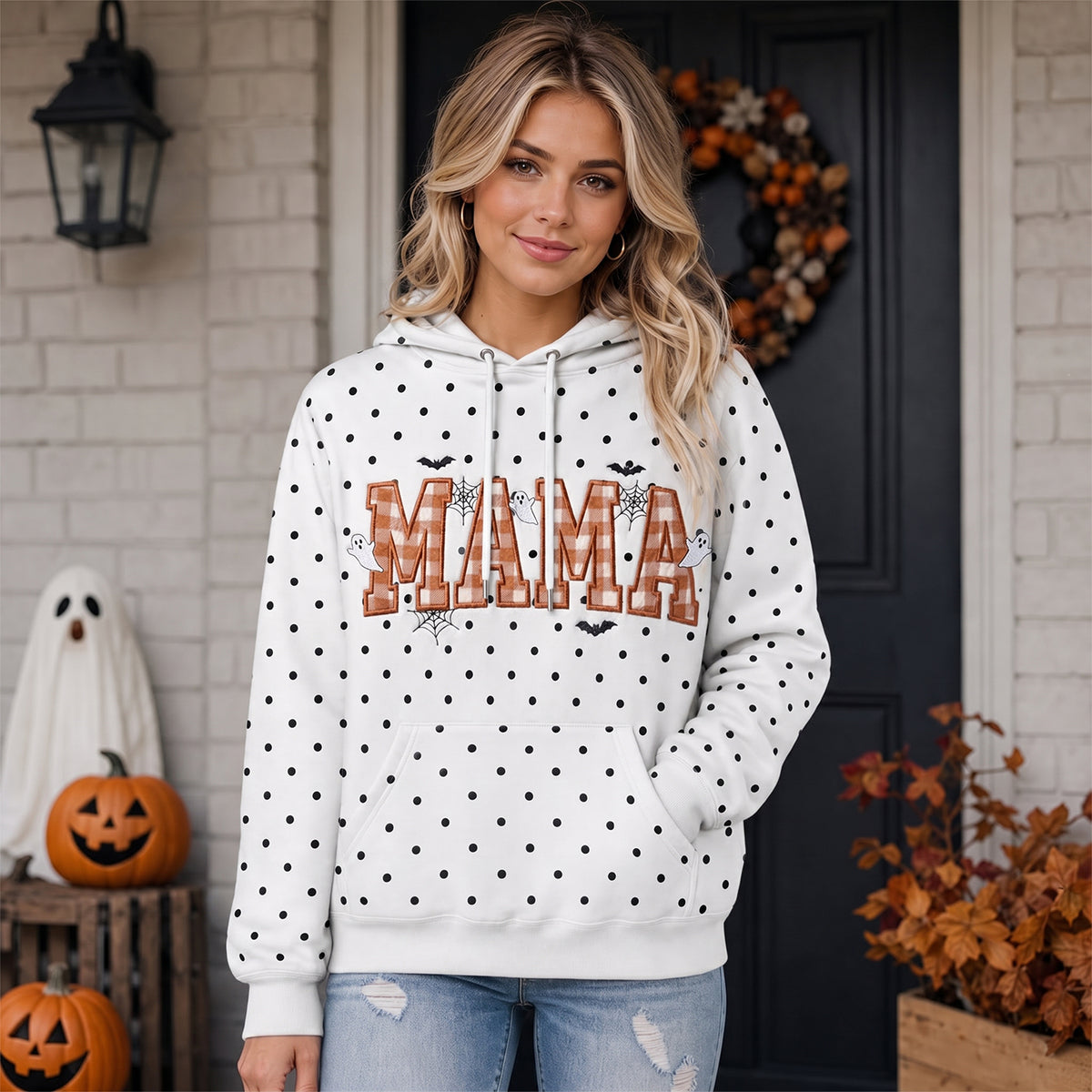 personalized-embroidered-halloween-polka-dot-sweatshirt-mama-dada-plaid-ghost-crewneck