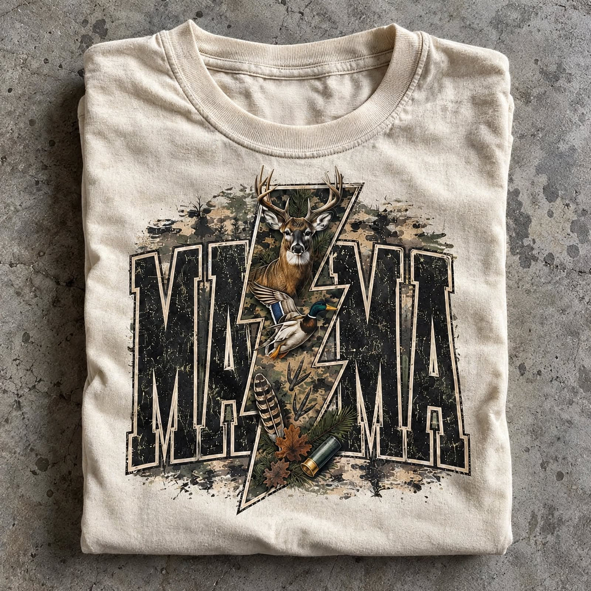 custom-hunting-mama-vintage-deer-and-duck-sweatshirt-graphic-pullover