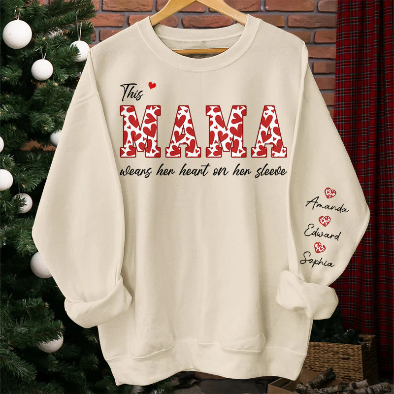 this-mama-wears-her-heart-on-her-sleeve-family-personalized-unisex-sweatshirt-with-design-on-sleeve-birthday-gift-for-mom-grandma