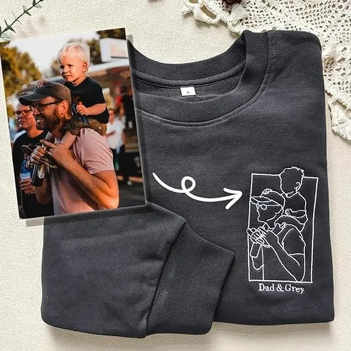 custom-parent-child-photo-outline-embroidered-sweatshirt-surprise-mothers-day-gift