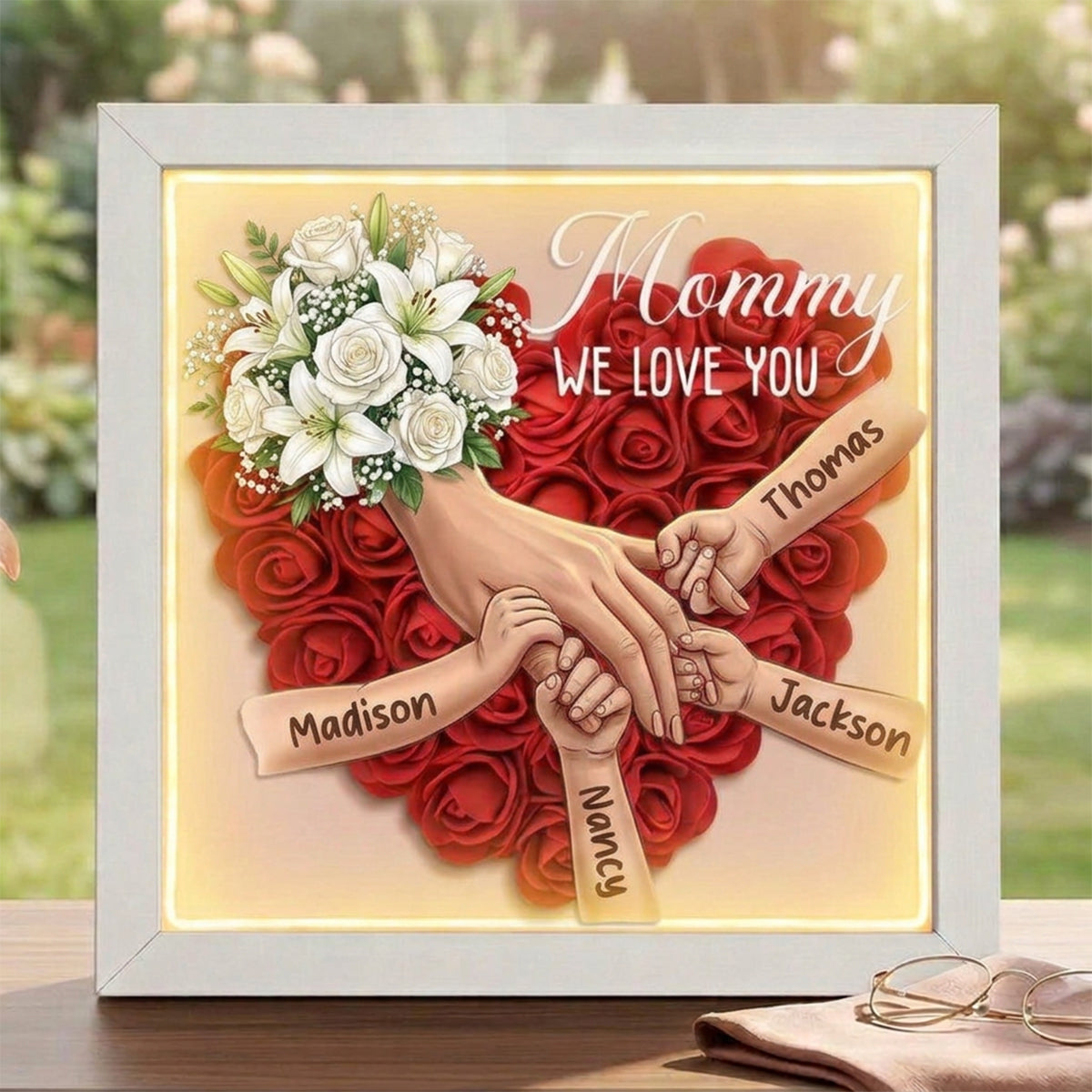 were-always-with-you-white-lily-white-rose-personalized-mom-holding-hands-memorial-shadow-box-mothers-day-remembrance-frame-in-loving-memory-gift