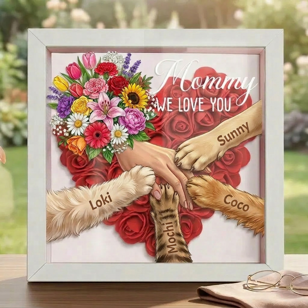 mixed-bouquet-personalized-pet-paw-human-hand-holding-shadow-box-mothers-day-remembrance-frame-in-loving-memory-gift