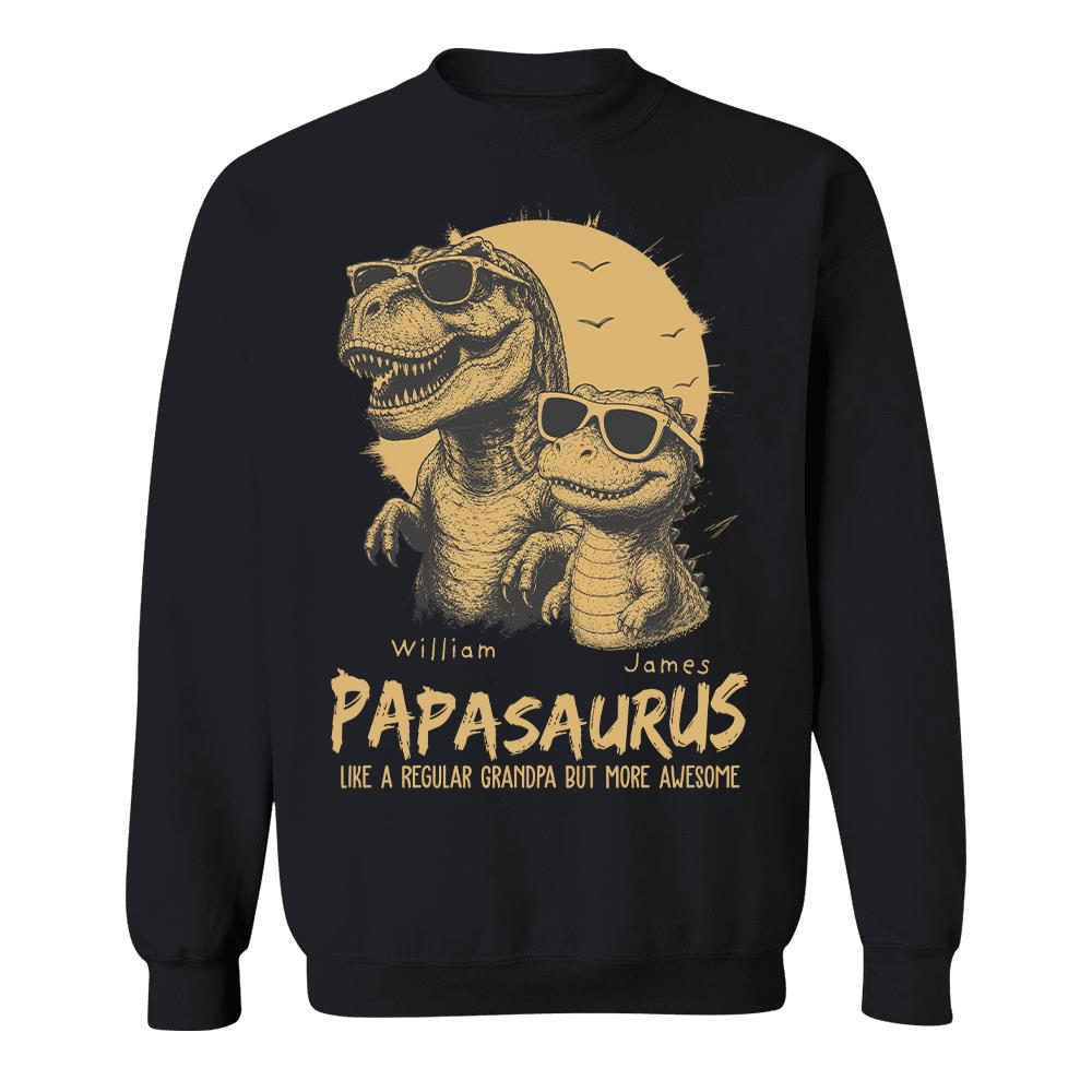 personalized-grandpasaurus-shirt-with-custom-kids-names-funny-grandpa-family-t-shirt-for-papa-daddy-fathers-day-birthday-gift