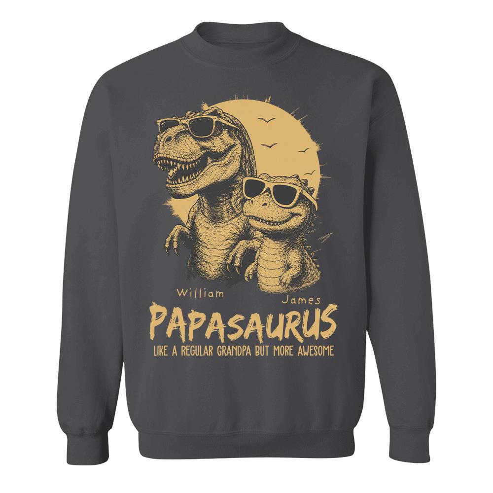 personalized-grandpasaurus-shirt-with-custom-kids-names-funny-grandpa-family-t-shirt-for-papa-daddy-fathers-day-birthday-gift