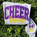 Custom Personalized Glitter Embroidered College Cheer Mom Sweatshirt