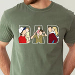 Personalized Dad Shirt, Personalized Portrait Gift for Dad, Dad Portrait Line Art Shirt, Fathers Day Gifts From Wife, Father's Day T-Shirt
