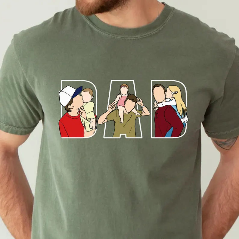 personalized-dad-shirt-personalized-portrait-gift-for-dad-dad-portrait-line-art-shirt-fathers-day-gifts-from-wife-fathers-day-t-shirt
