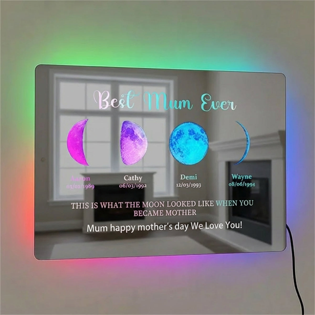 custom-led-mirror-light-frame-with-text-and-date-mums-universe