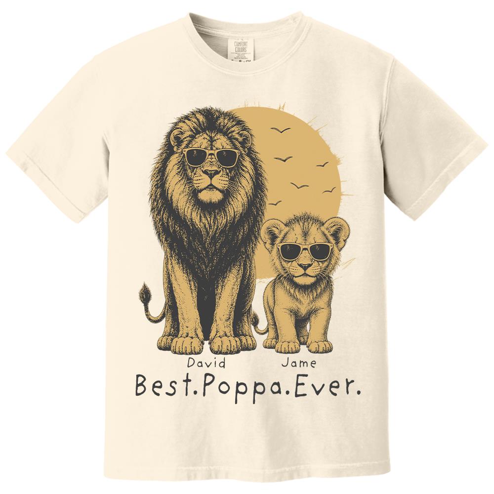 retro-vintage-lion-dad-and-kids-daddy-protector-personalized-shirt-cool-fathers-day-gift-for-dad-husband