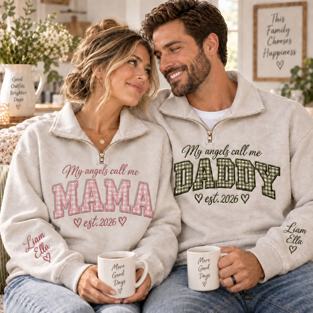personalized-mama-daddy-quarter-zip-sweatshirt-custom-angel-calls-me-est-year-kids-name-embroidered-sleeve-matching-parent-gift